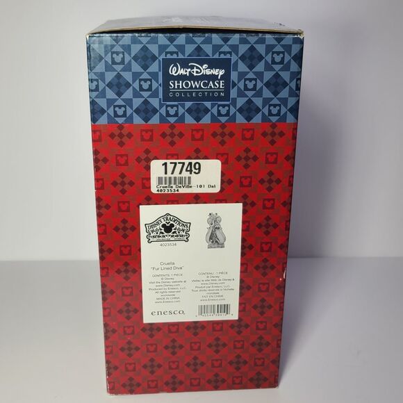 Jim Shore Disney Cruella Fur Lined Diva RARE new In box Showcase Collection - Picture 3 of 8